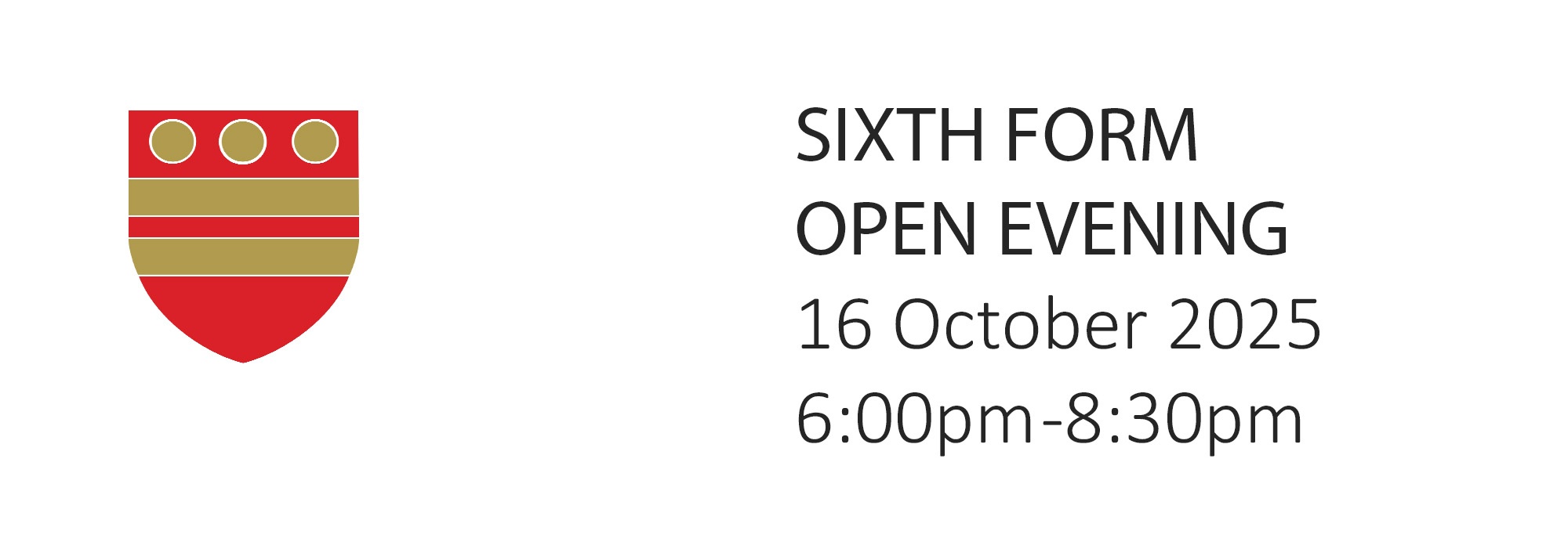 Sixth Form Open Evening, 16 October 2025