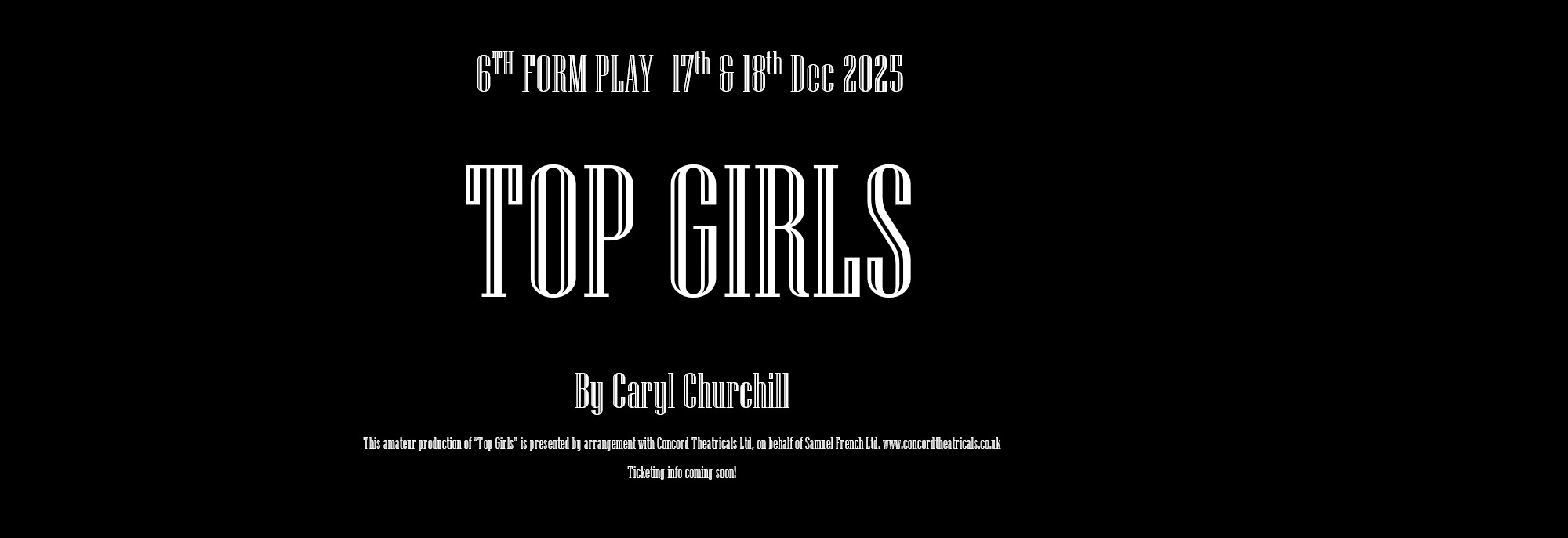 Sixth Form Play - Top Girls
